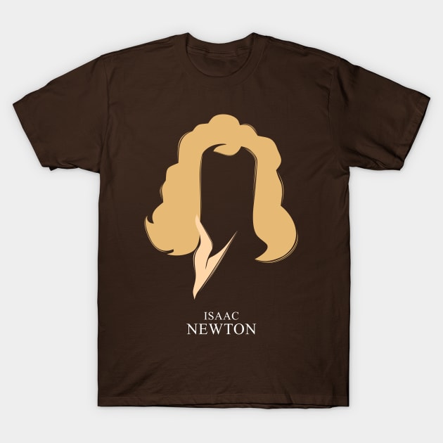 Isaac Newton - Minimalist Portrait T-Shirt by Wahyu Aji Sadewa